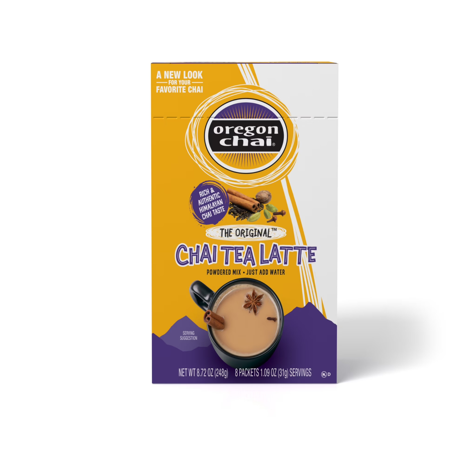 Oregon Chai Original Dry Chai Latte Mix 8 Count…..