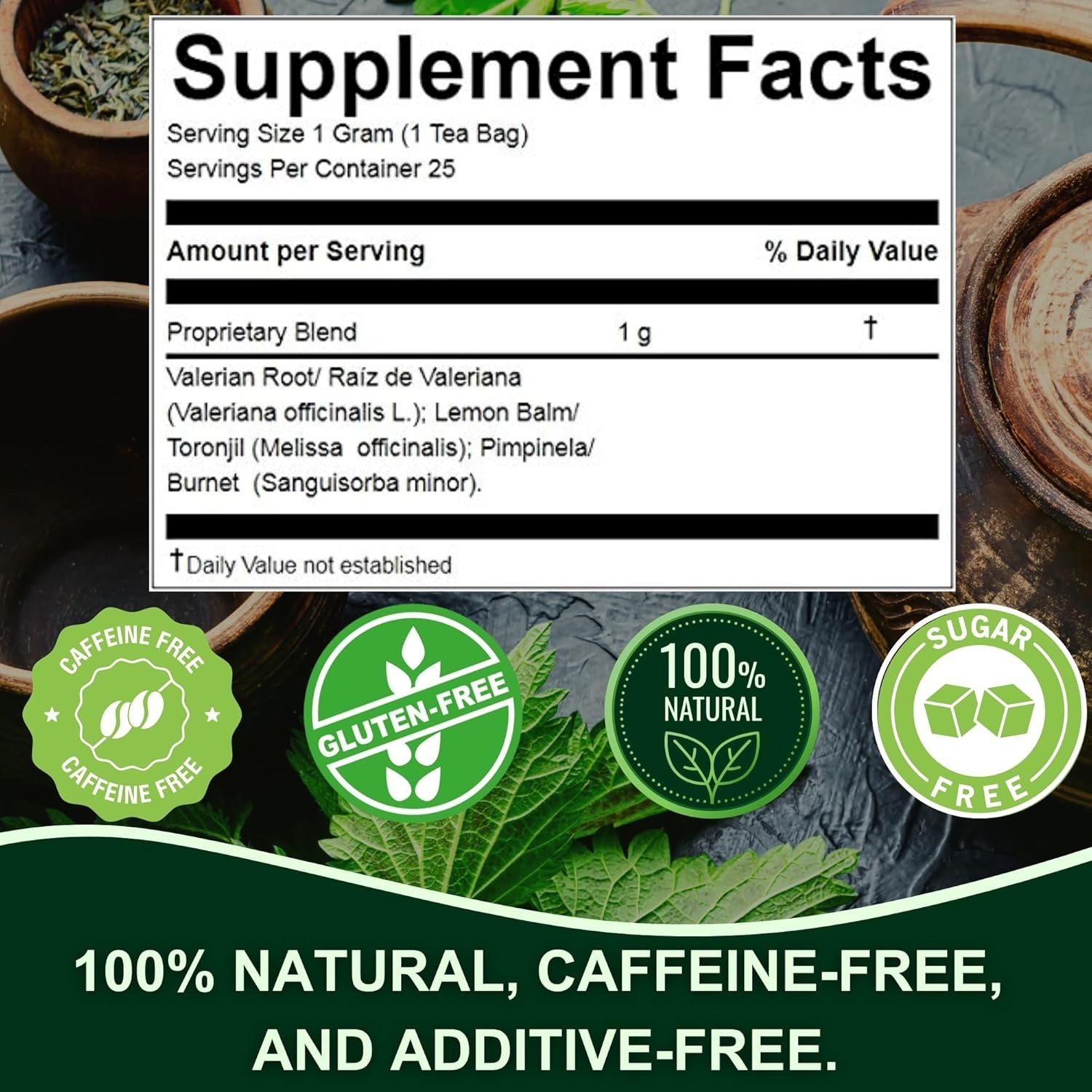 Hanan Peruvian Secrets Nerviosan Herbal Tea | 100% Natural Calming Blend | 25 Te