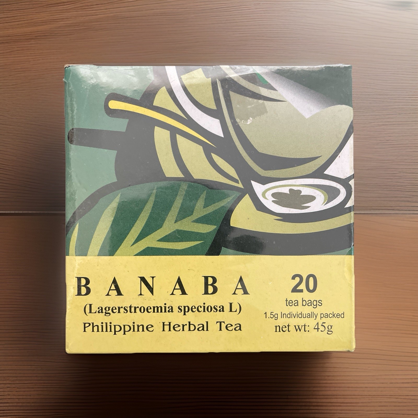 Banaba Herbal Tea 1.5 Grams x 20 Tea Bags % 100 Natural Caffeine Free