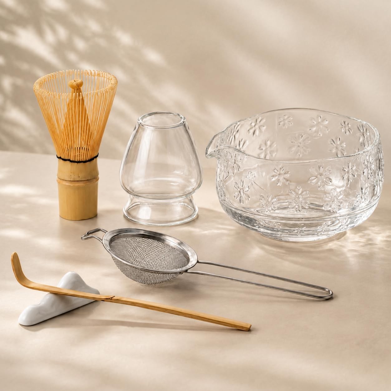 Buucup Matcha Whisk Set, Glass Matcha Kit Set Includes Matcha Bowl, Matcha Wh…