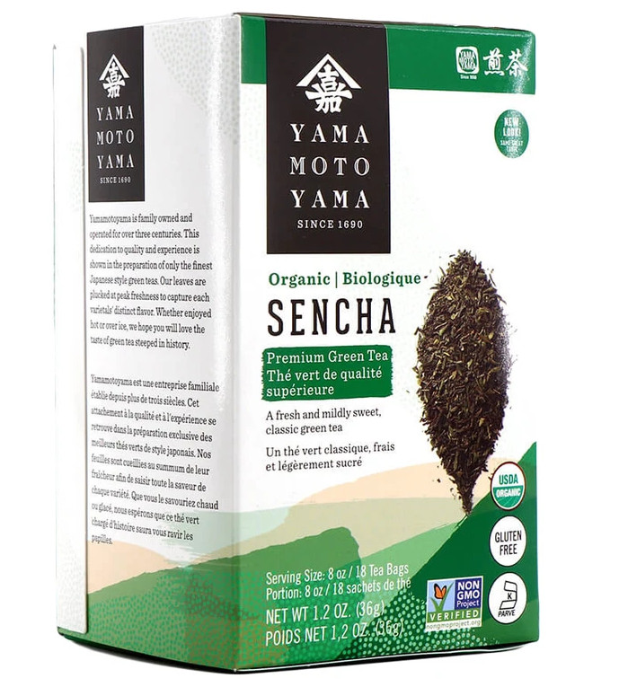 Japanese Yamamotoyama Organic SENCHA Premium Green Tea (18 Tea Bags) Gluten Free