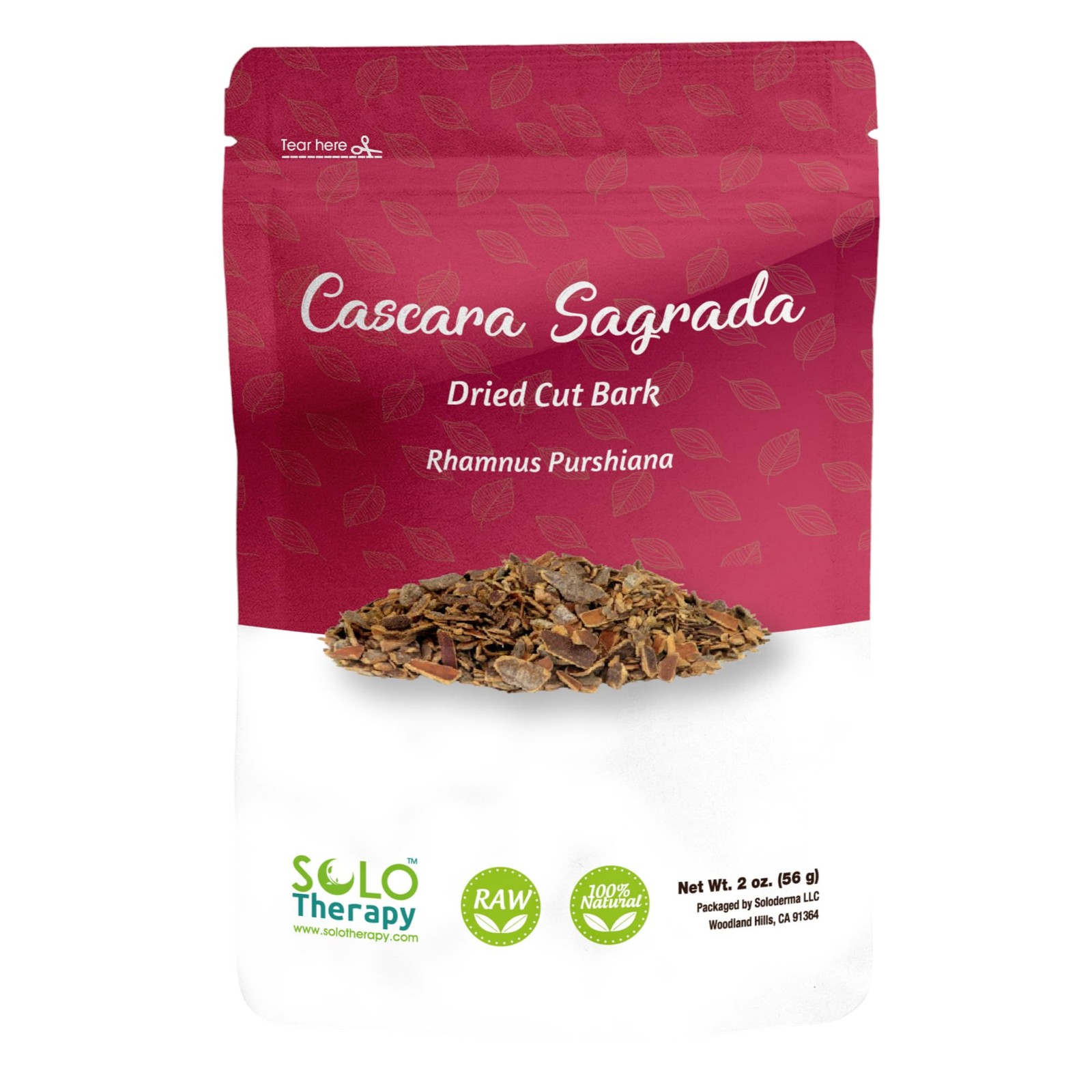 Cascara Sagrada Bark Herbal Tea – Cut and sifted – Rhamnus purshiana Resealab…