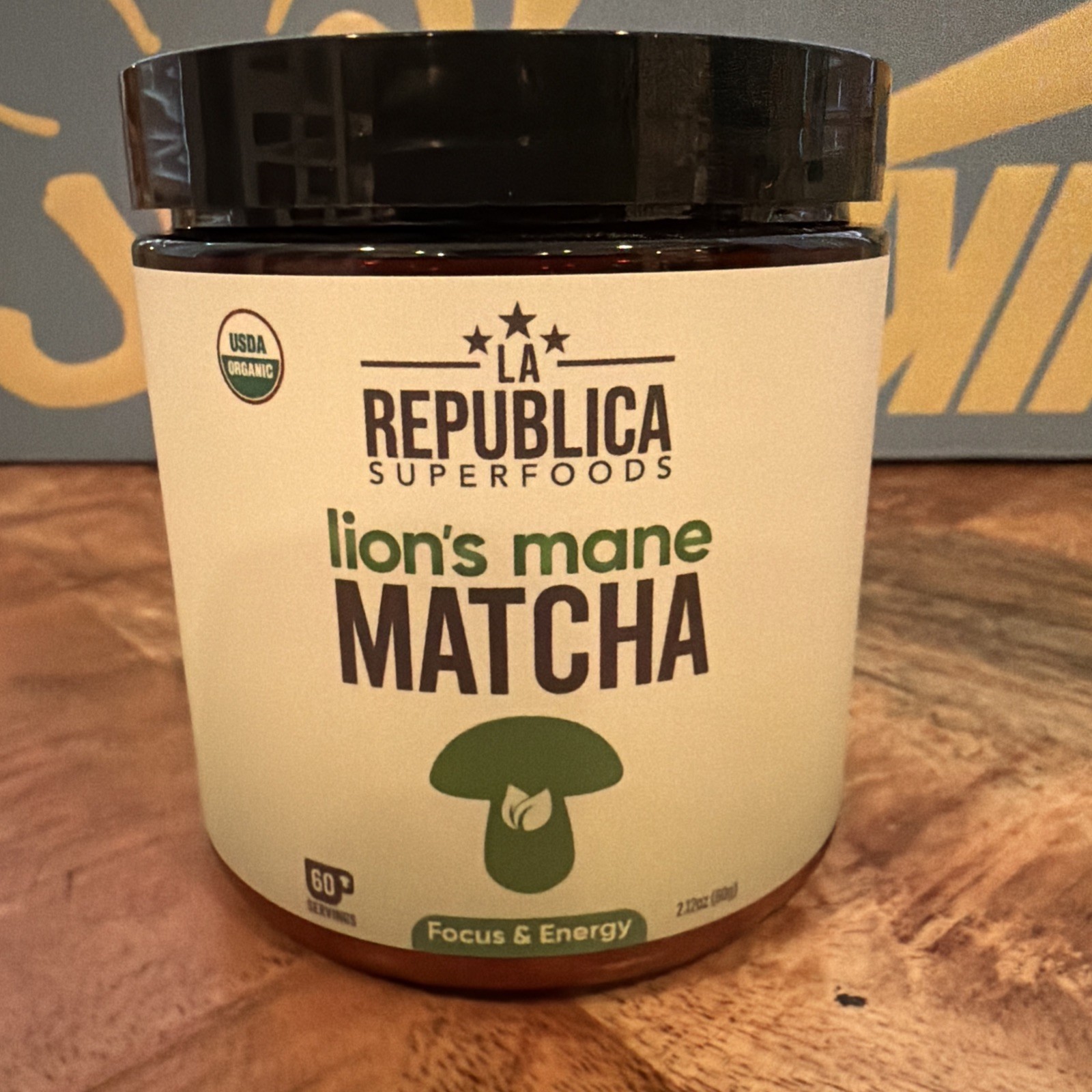 La Republica MATCHA w/ Lion’s Mane (Full-Fruiting Bodies Green Tea) 60 servings