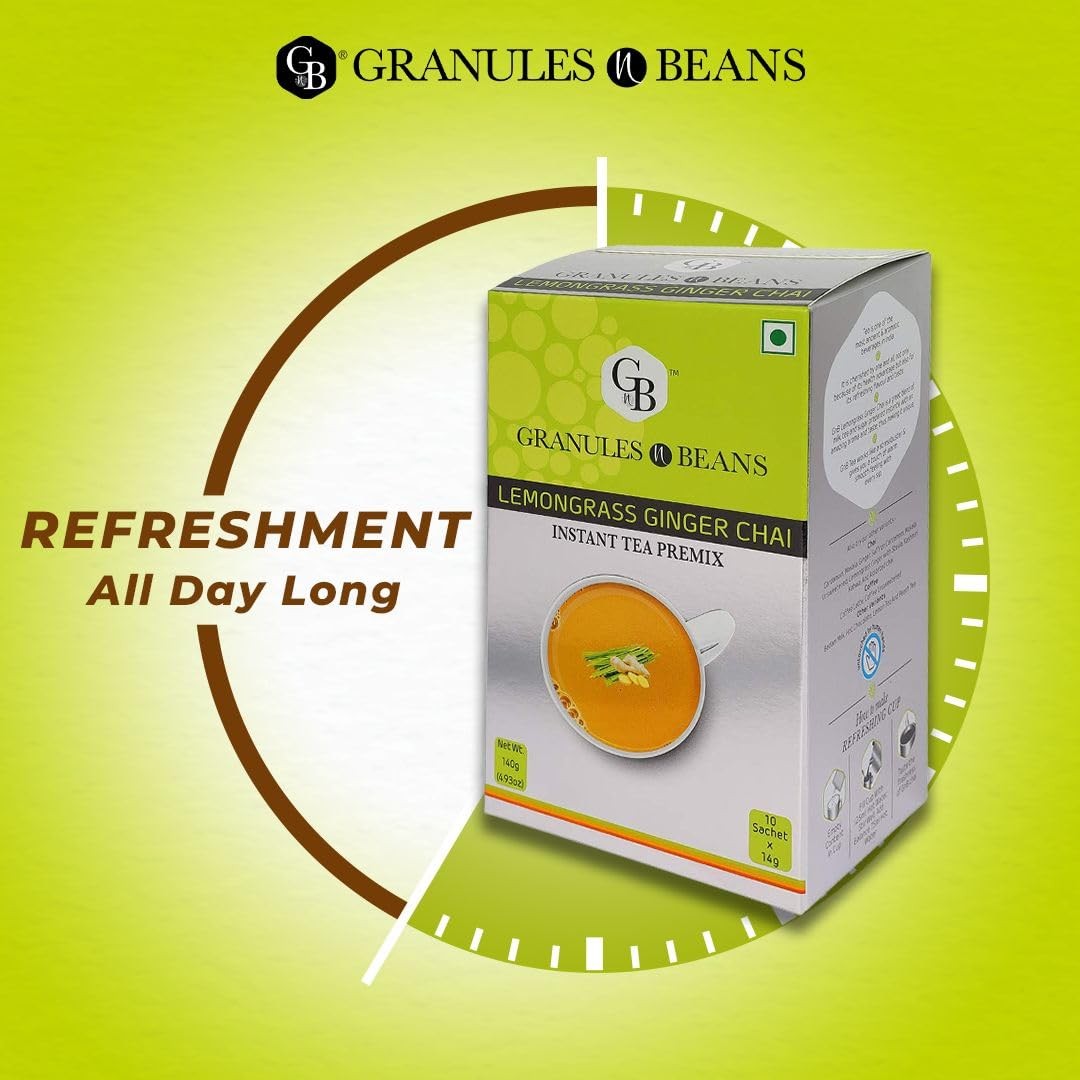 Granules n Beans Instant Chai Premix Combo | Masala + Lemongrass