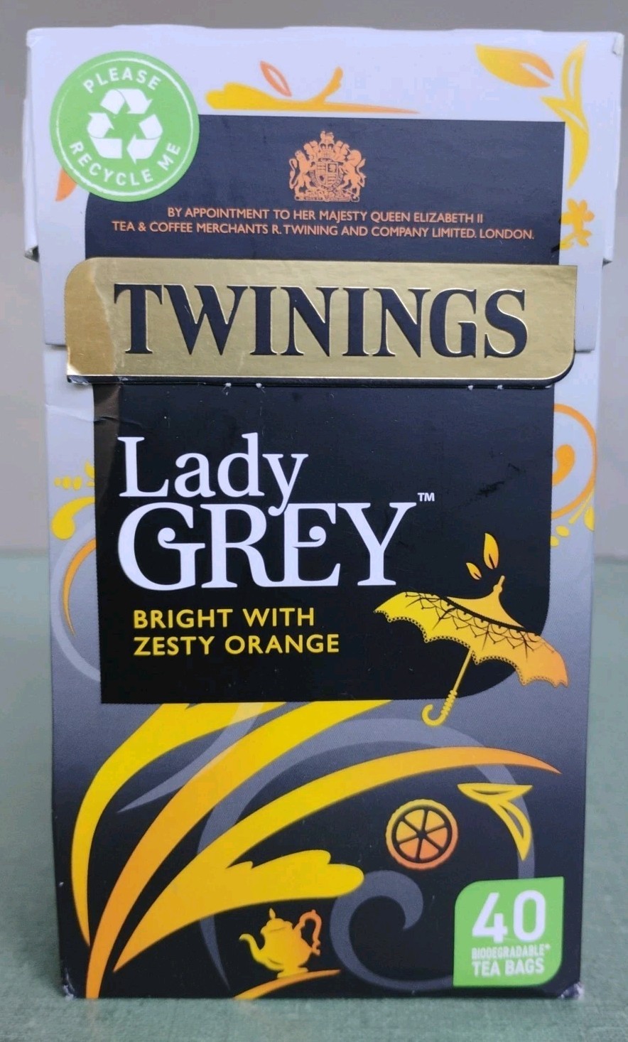Twinings Lady Grey 40 Tea Bags 9-Pack Exp 06/2026 Damaged Boxes
