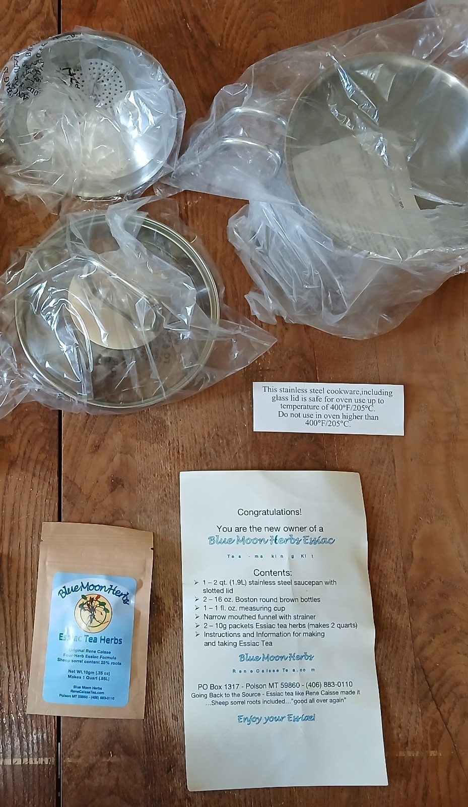 Blue Moon Herbs Essiac Tea Making Kit -NEW