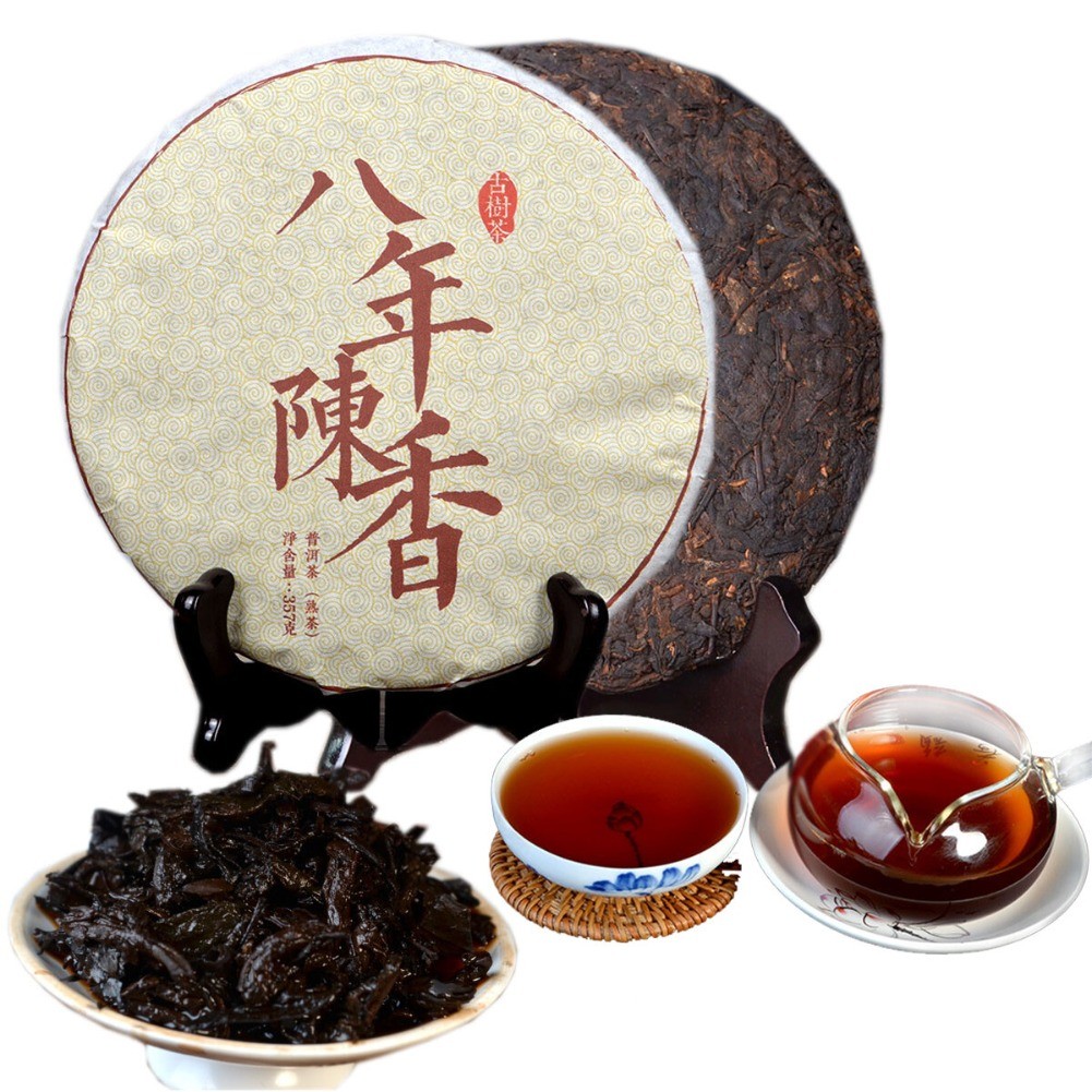 Natural Pu-erh Tea Cake 357g Organic Fermented Herbal Energy Tea for Men Women