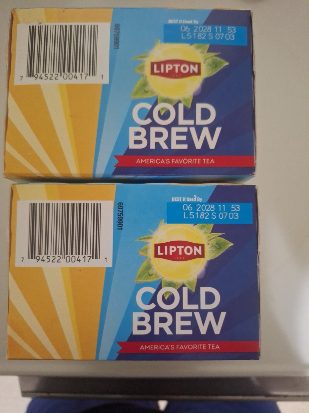 Lipton Cold Brew Iced Tea Bags, Family Size Easy-To-Make 2 Boxes