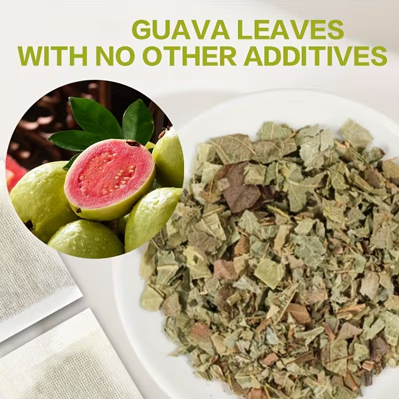 60 Tea Bags Dried Guava Leaf Tea Caffeine-Free, Sugar-Free, Gluten-Free