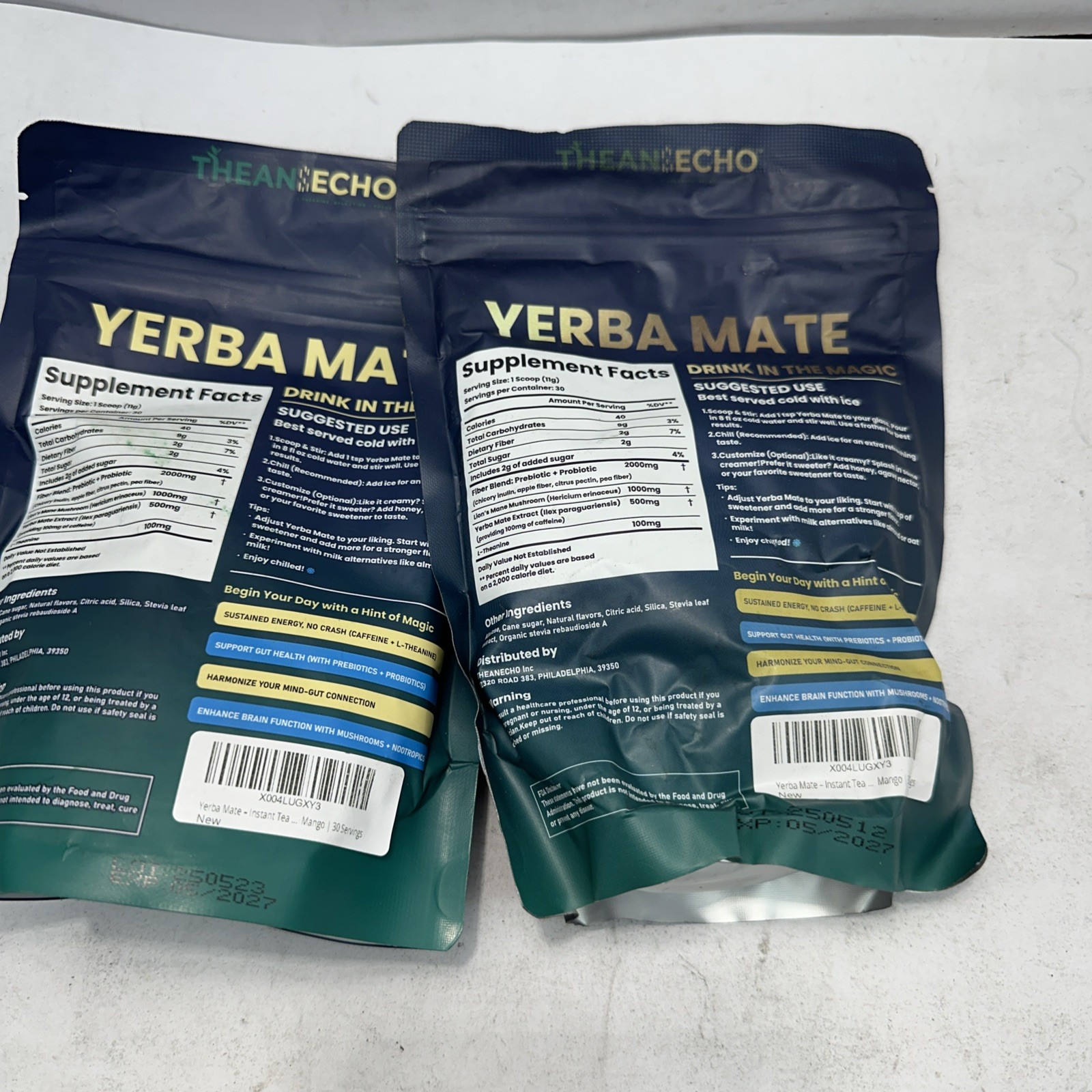 2X Yerba Mate Instant Tea Powder, Super Yerba MateTea Natural Energy & Gut H…