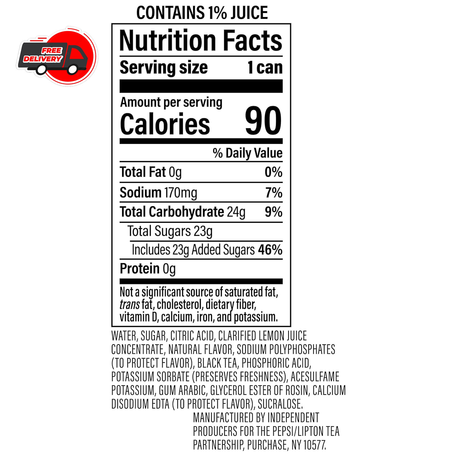 Fusions, Pineapple Mango Lemonade Iced Tea, 16 Fl Oz Cans (Pack of 12)