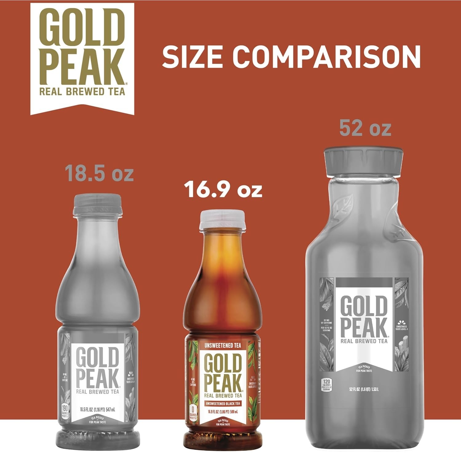 Refreshing Unsweetened Black Tea, 6-Pack of 16.9 Fl Oz Bottles for Hydration
