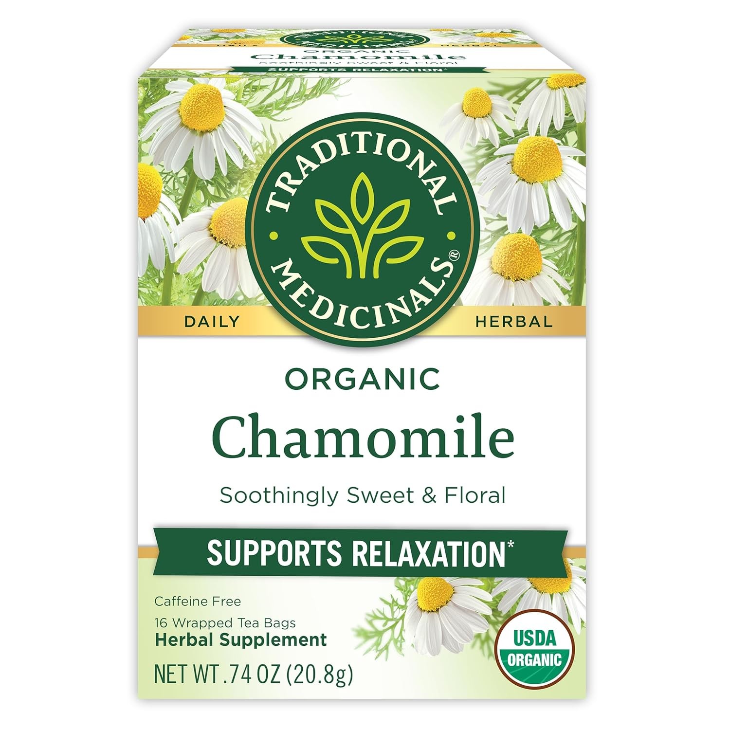 Traditional Medicinals Organic, Chamomile Tea – Supports Stress Relief and Relax