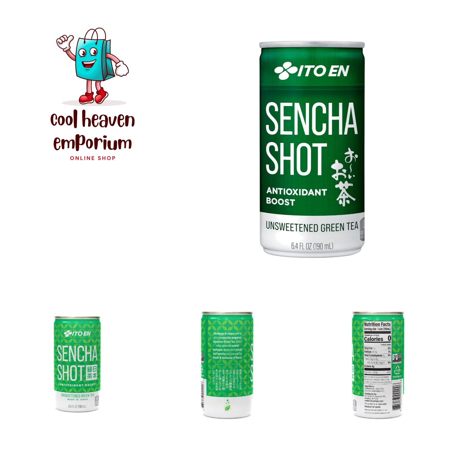 Sencha Shot, Japanese Green Tea, 6.4 Ounce Pack of 30, Unsweetened, Zero Calo…