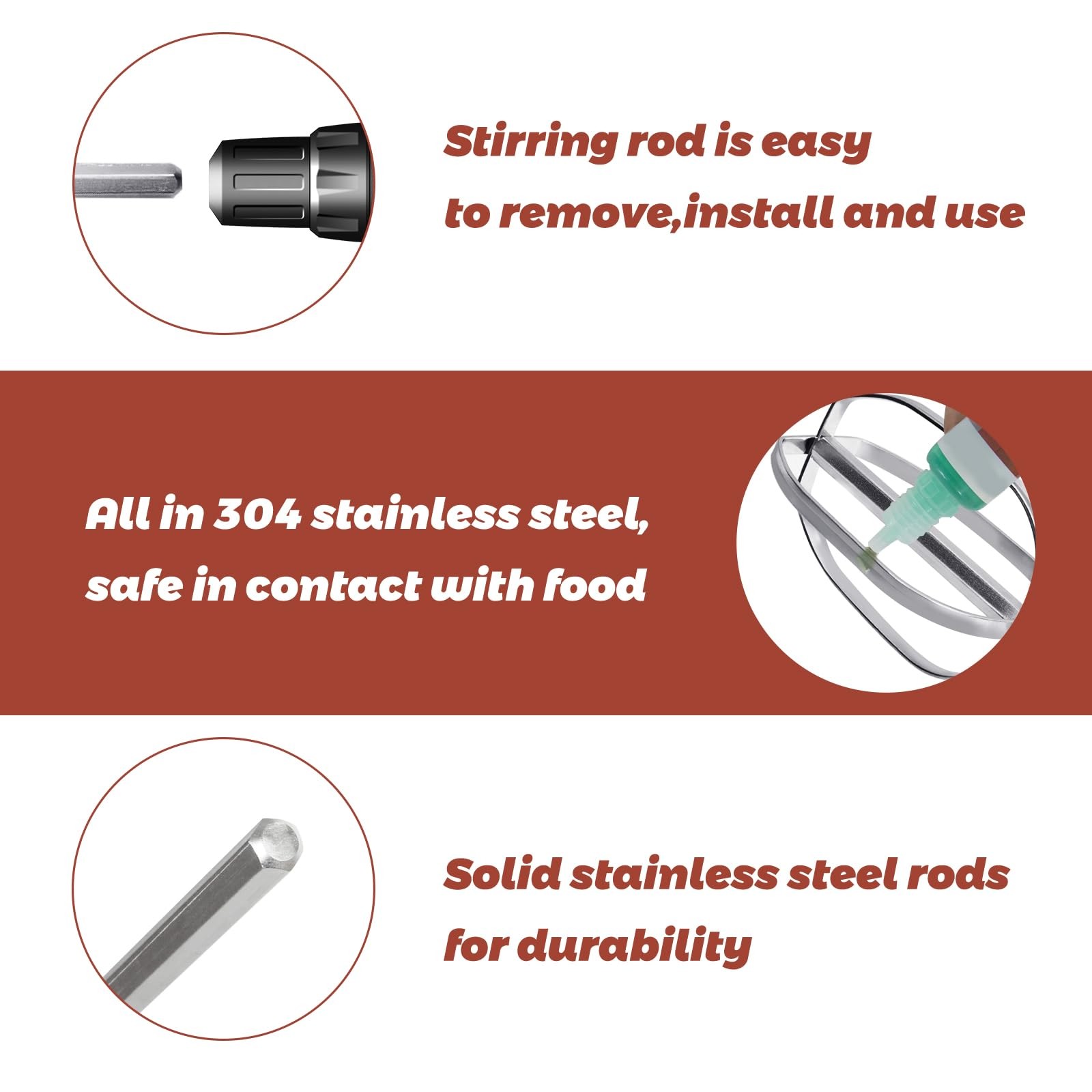 Hand Mixer Beaters used with Standard Drill,Meat
