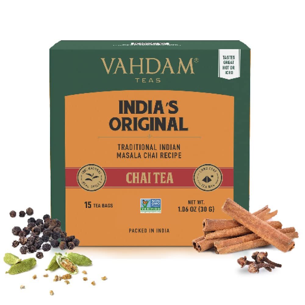 Vahdam Indias Original Masala Chai For Unisex 15 Tea Bags
