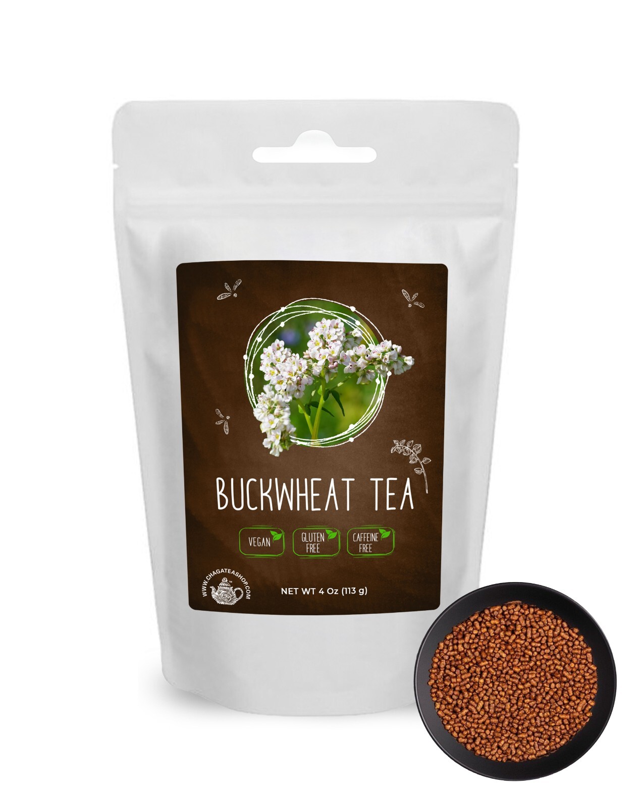 Tartary Buckwheat Tea Premium Grade Roasted Non-GMO, Gluten-Free, Vegan