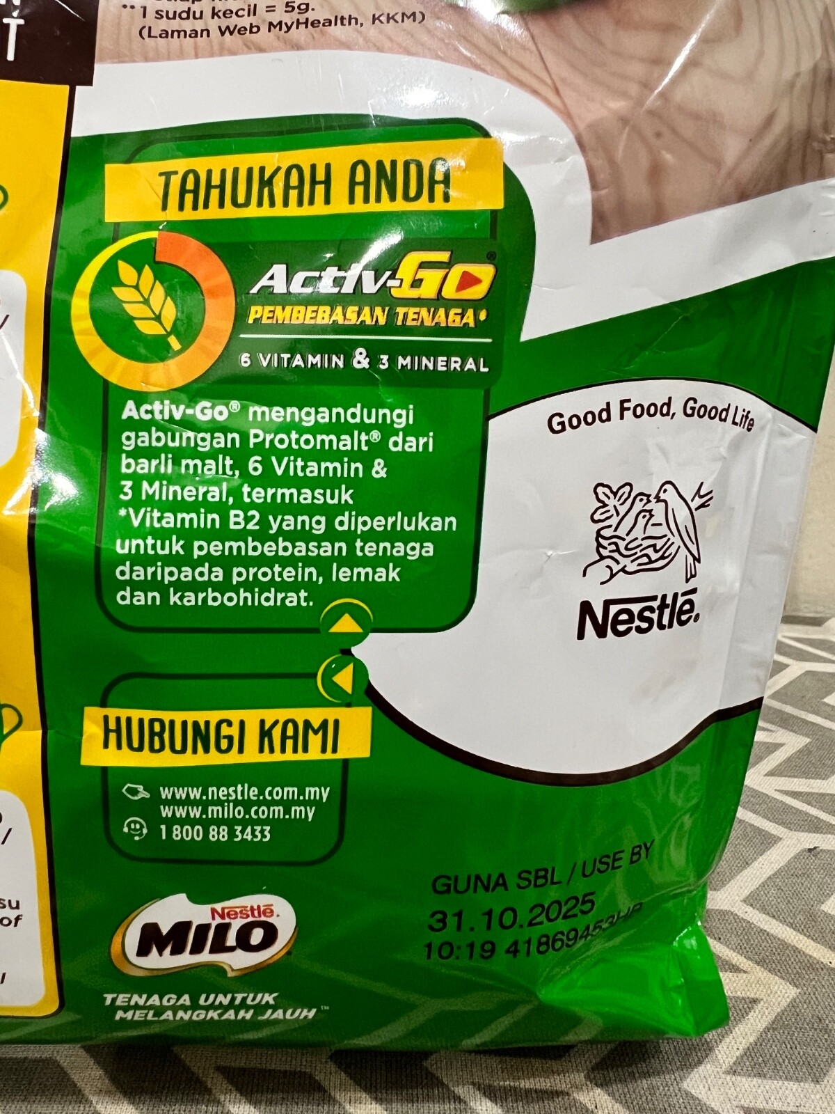 NESTLE MILO Nutritious Chocolate Malt Drink Pack 1Kg + Ekspress Shipping DHL