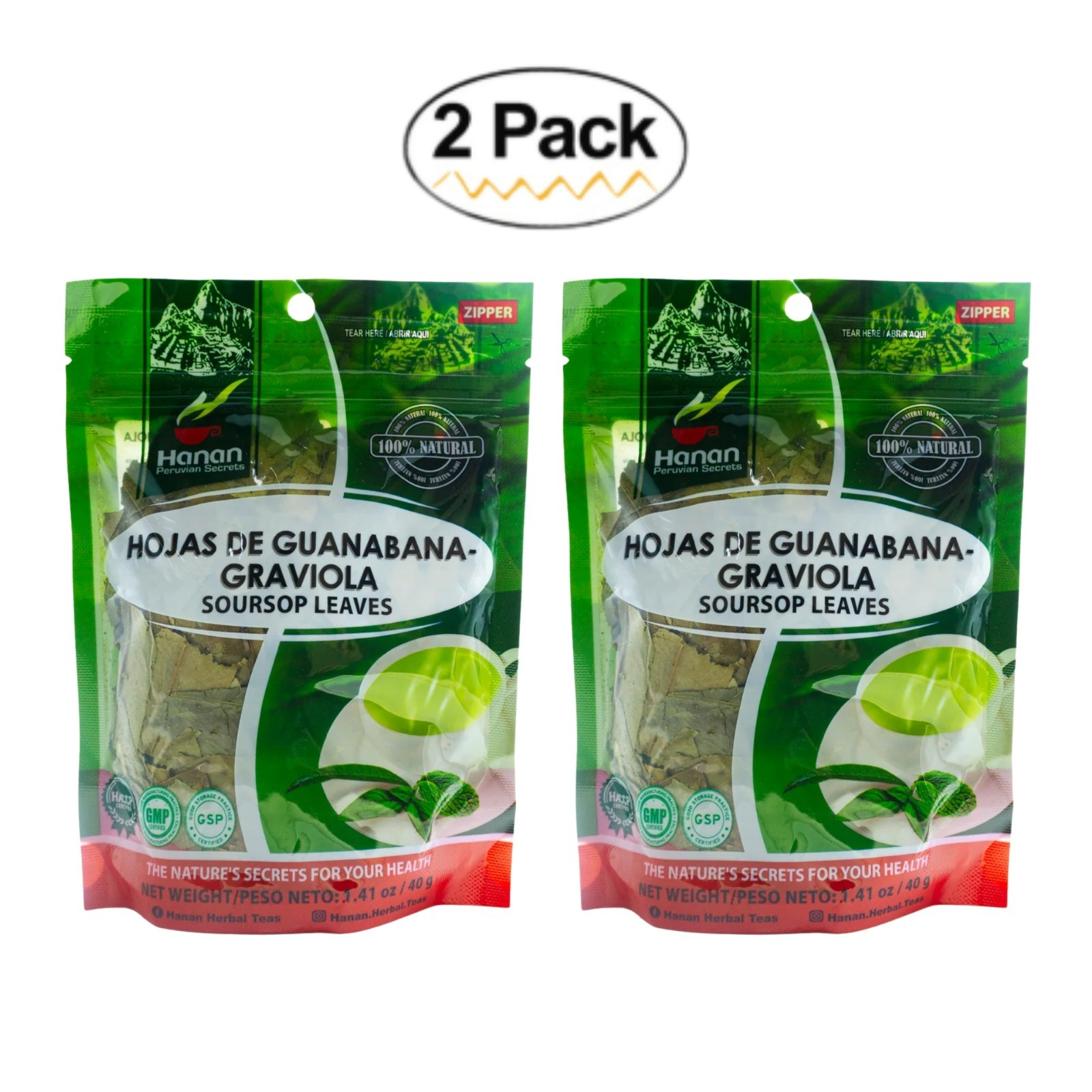 Graviola Loose Leaf Herbal Tea 1.4oz Soursop Leaves – Hojas De Guanaba from Peru