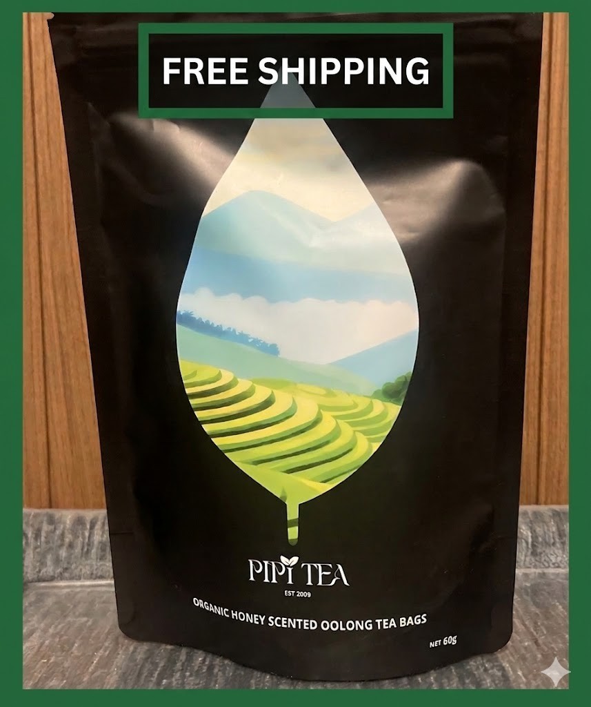 PIPI TEA Organic Honey Scented Oolong Tea Bags 60g 20 Servings