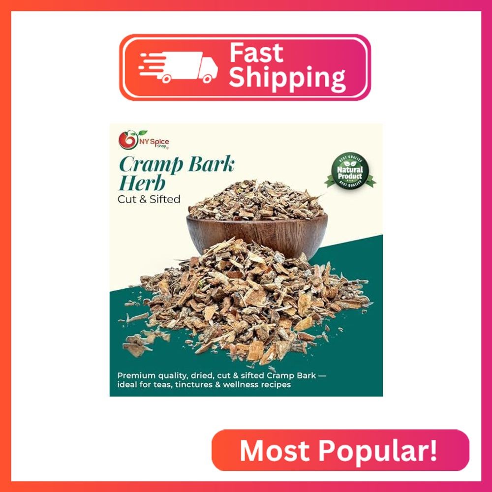NY Spice Shop Cramp Bark Cut & Sifted – 4 Ounce Viburnum Opulus – Herbal Cramp B