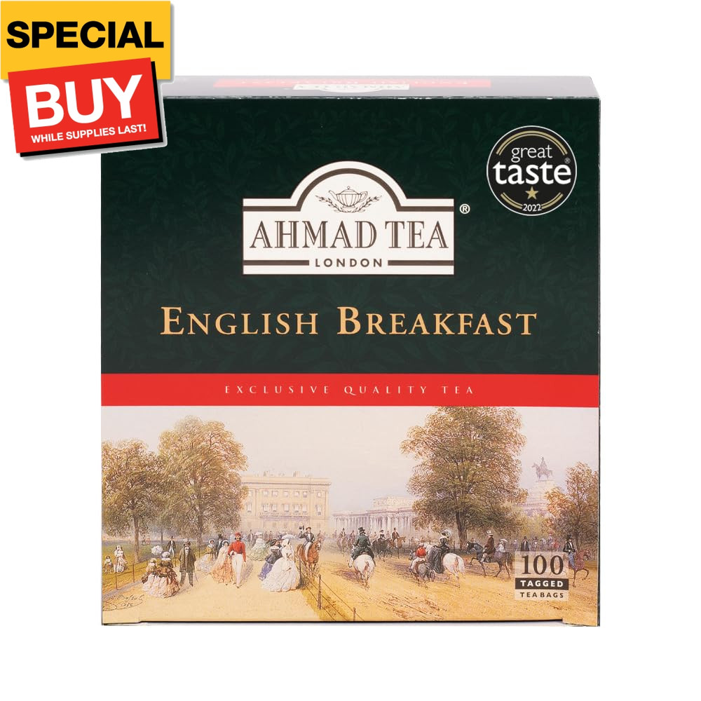 Black Tea, English Breakfast Teabags, 100 ct – Caffeinated and Sugar-Free