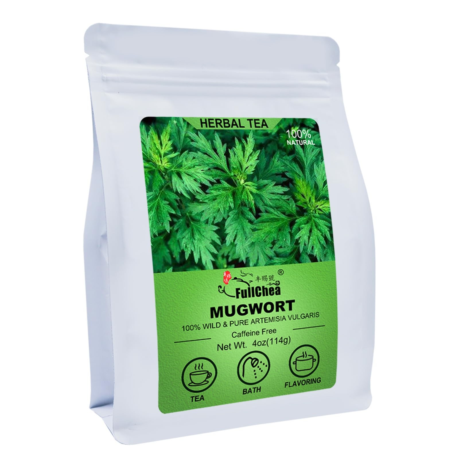FullChea 100% Pure Natural Dried Mugwort Herb Loose Leaf 4oz