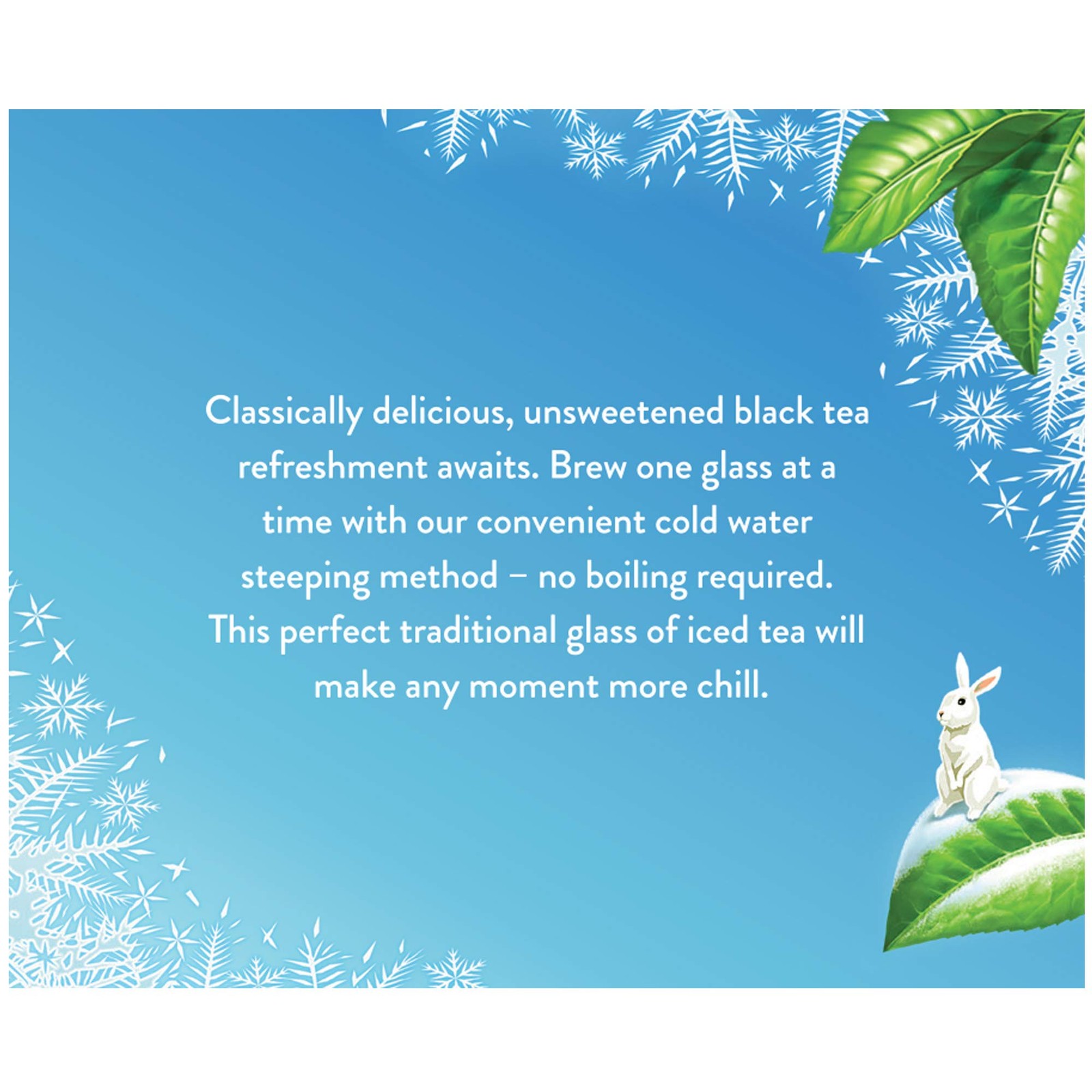 18 Count Cold Brew Black Tea Bags Non Gmo Single Serve Instant Tea