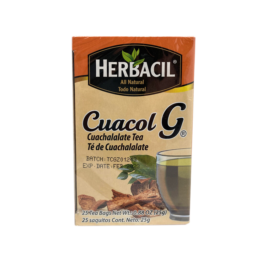 Herbacil Cuachalalate Tea. Stomach Ailments Relief. 25 Bags 0.88 Oz. Pack of 3