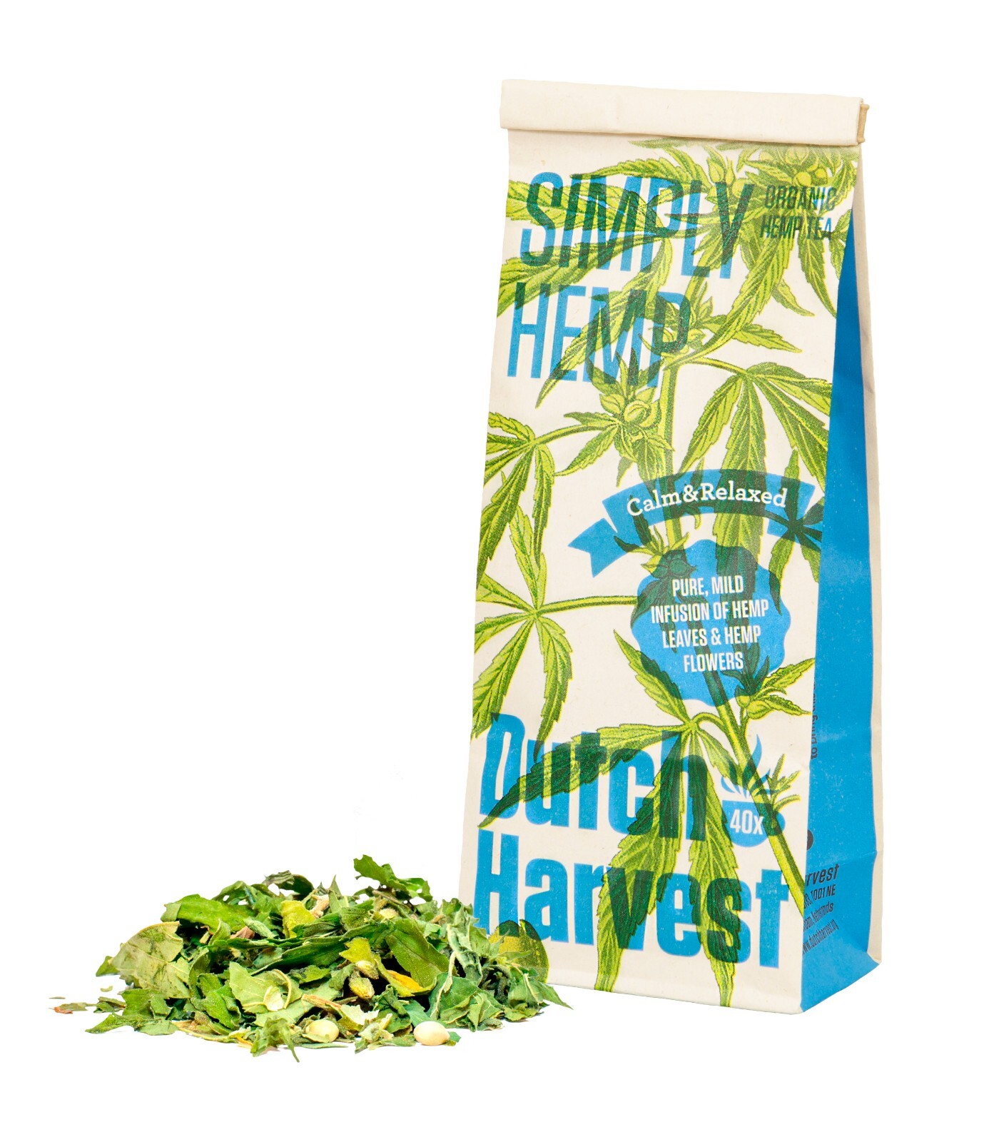 (5 pack bundle) Dutch Harvest – Hemp tea – Organic loose leaves (caffeine free)