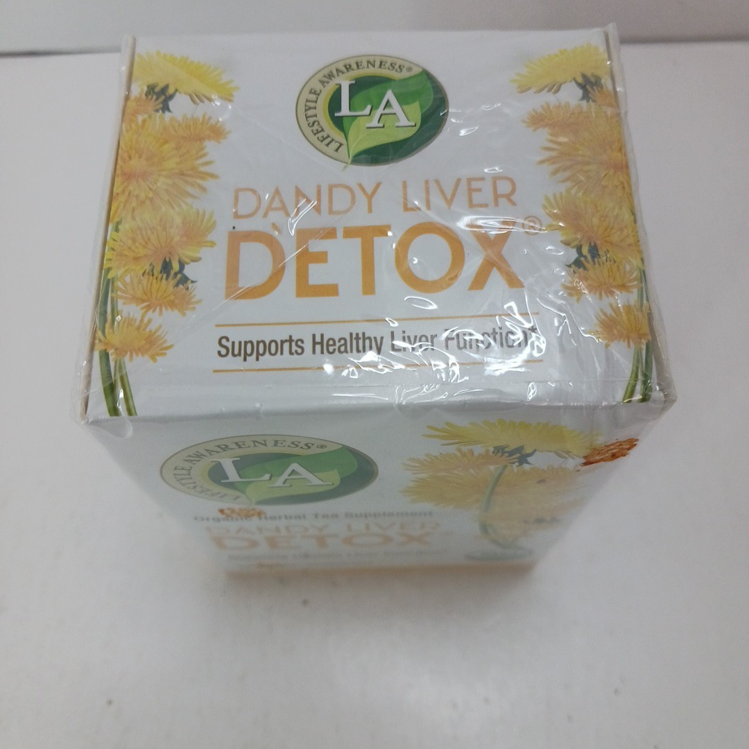 Lifestyle Awareness Dandy Liver Detox Tea with Cleansing Dandelion Caffeine NIB