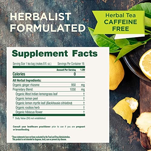 Traditional Medicinals Organic Lemon Ginger Tea, 1.13 16 Count (Pack of 1)
