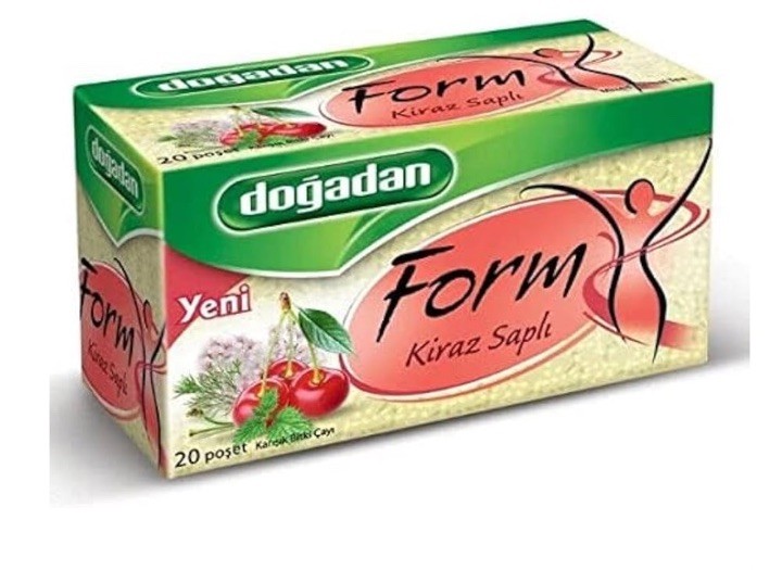 Form Tea With Cherry Stalk Natural Herbal 10 Boxes / 200 Tea Bags Detox Tea