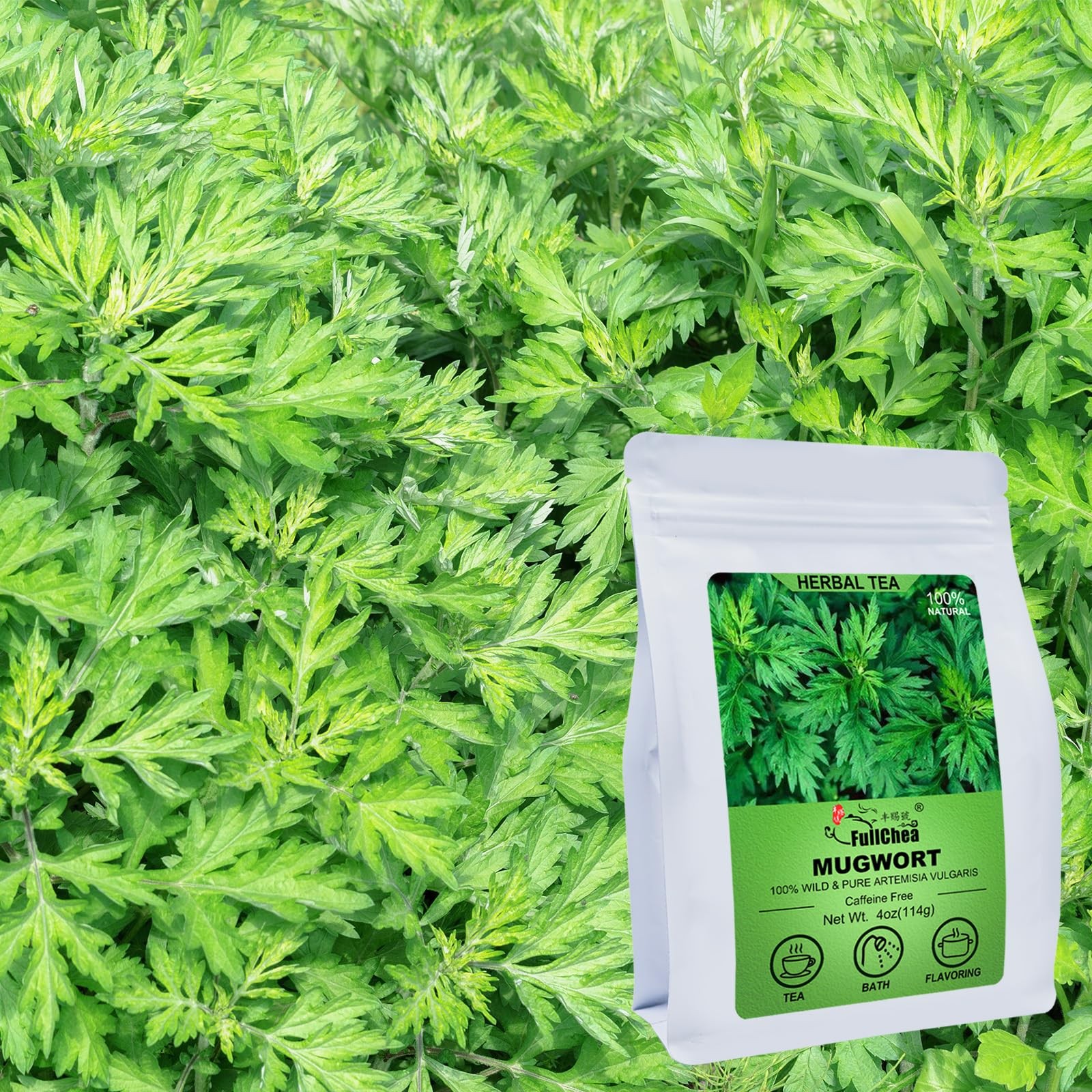 FullChea 100% Pure Natural Dried Mugwort Herb Loose Leaf 4oz