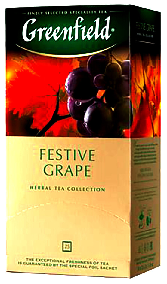 GREENFIELD FESTIVE GRAPE HERBAL 25 TEA BAGS