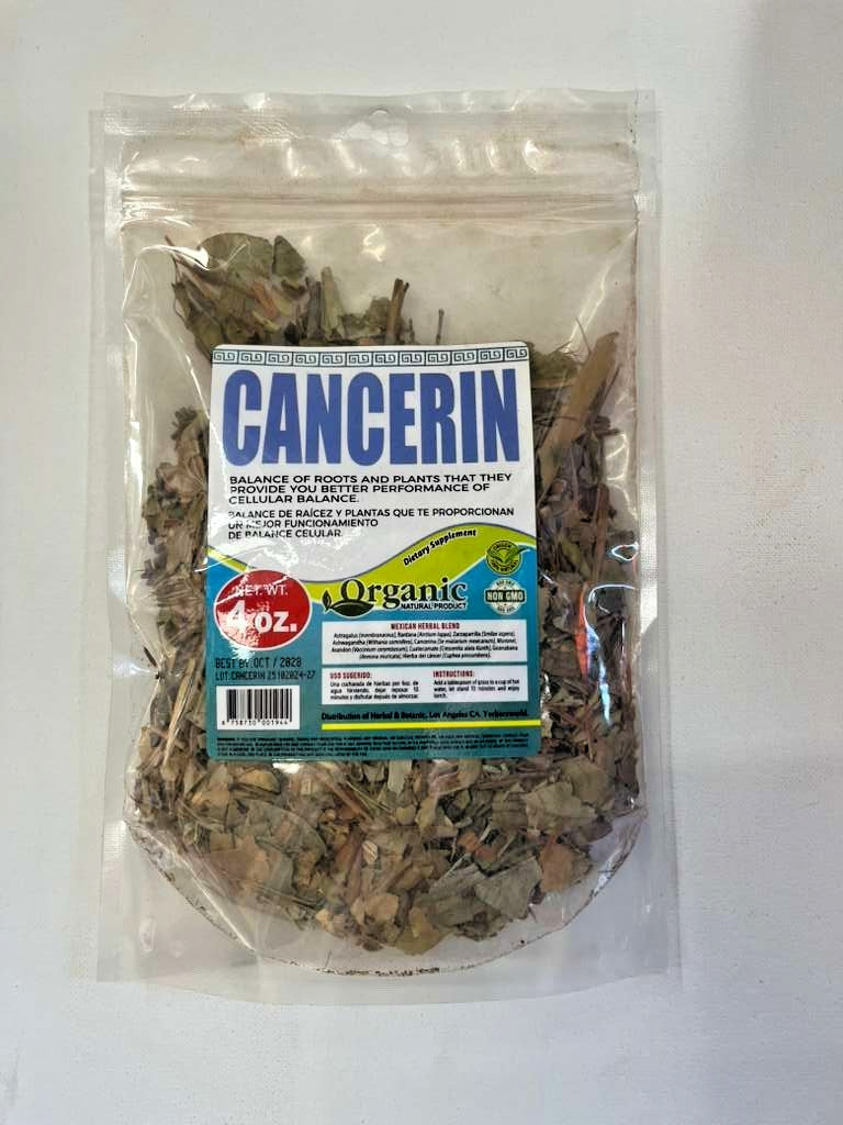 Cancerin Herbal Blend 4 oz – Organic Mexican Herbal Tea / Té Natural de Hierbas