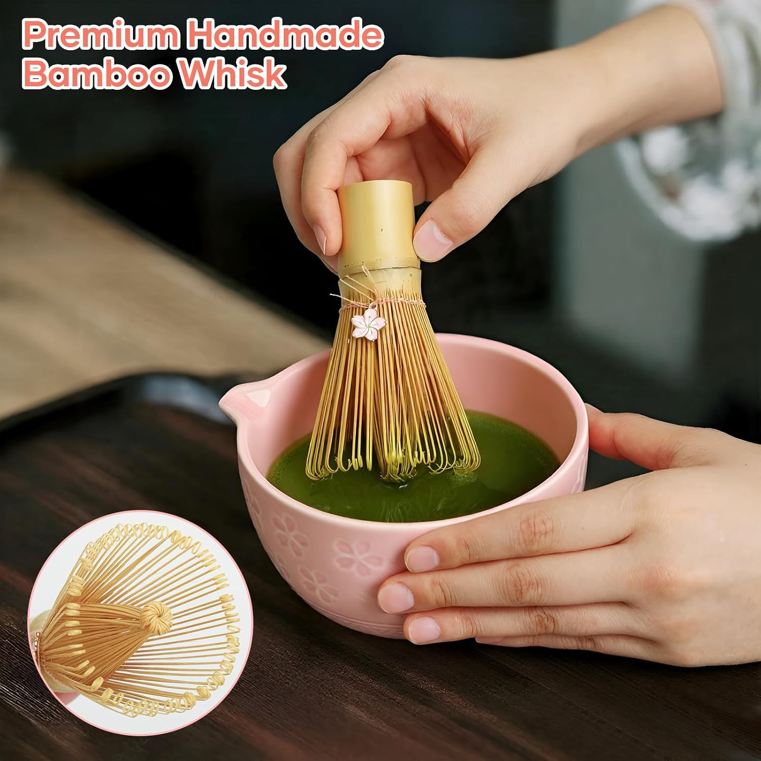Matcha Whisk Set, Birthday Gifts for Women Mom Her, 8Pcs Ceremony Matcha Tea Kit