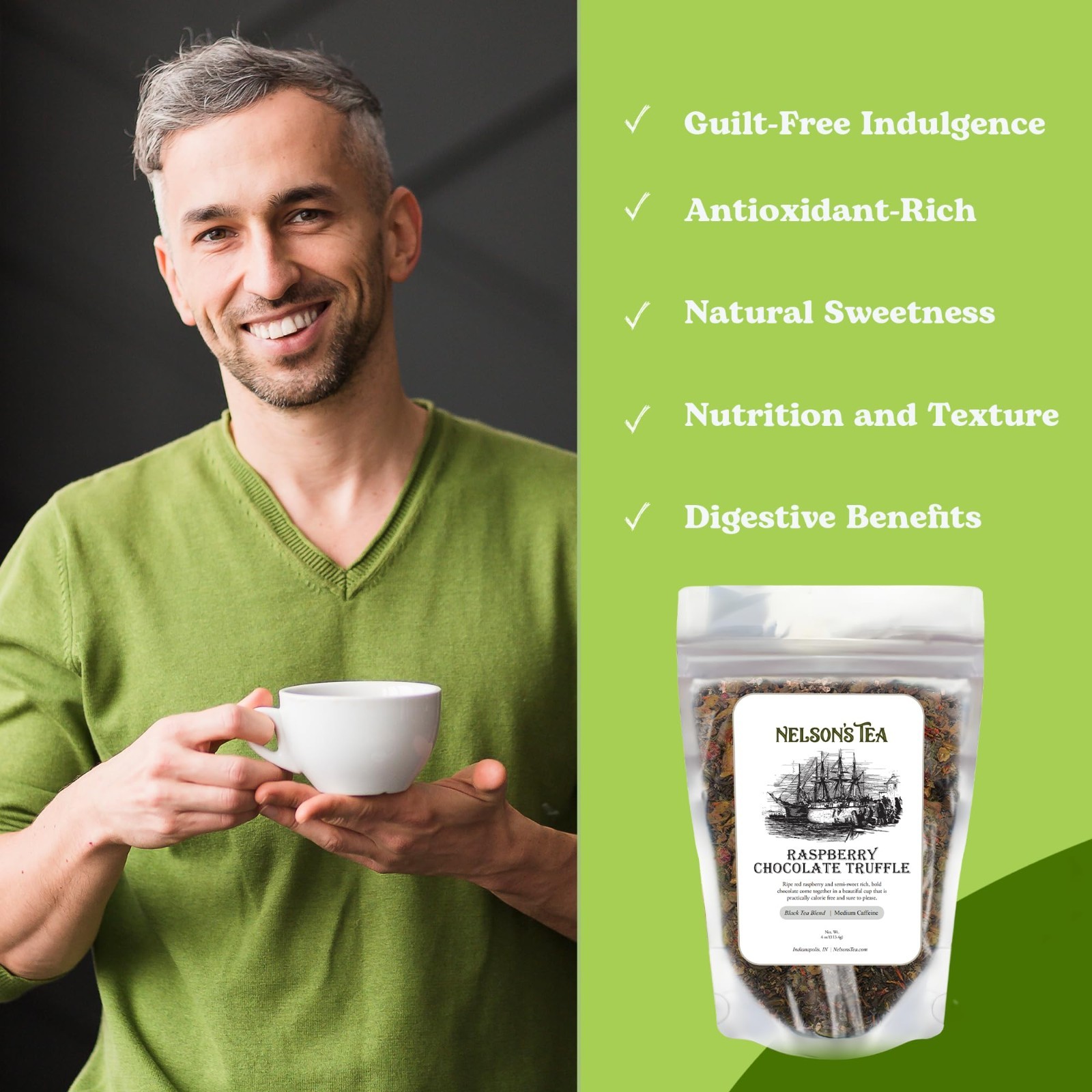 Raspberry Chocolate Truffle Loose Leaf Black Tea – Black Tea Blend with Hibiscus