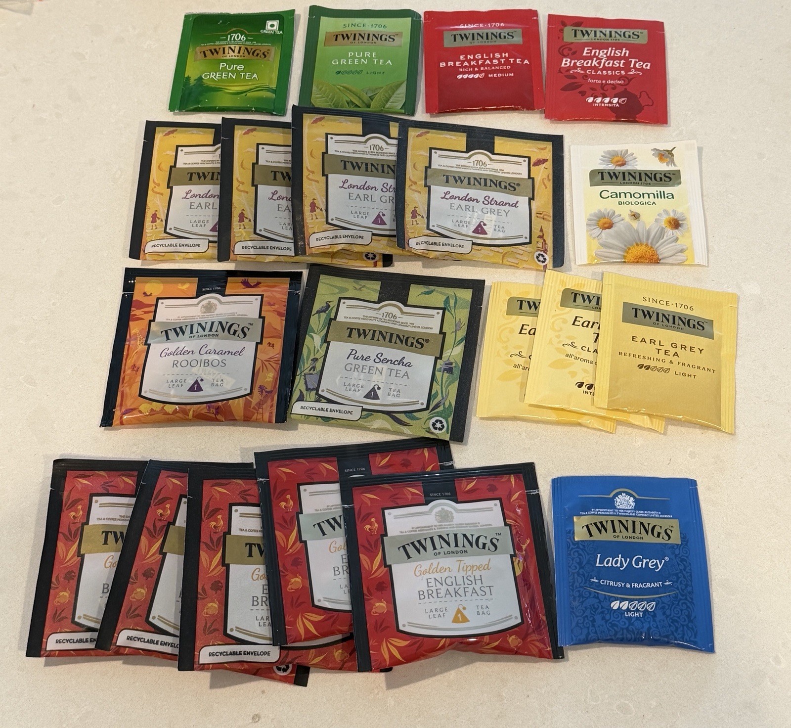 11 x TWININGS Premium Tea Bags Mixed Assortment. Fresh. New. Total 11 Sachets.