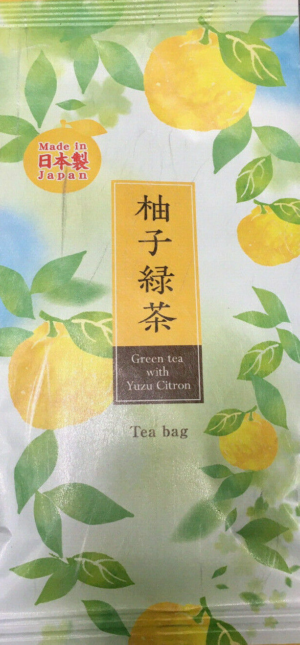 SET of 2 Pack Japanese TA-FU Premium Green Tea Bags Sakura Blossom & Yuzu Citron