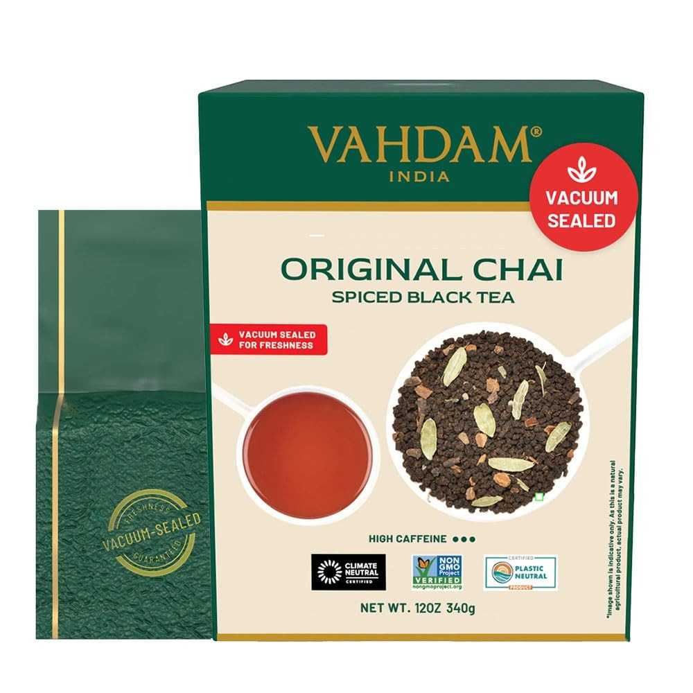 Masala Chai Tea – Loose Leaf 170+ Cups (340G/12Oz) Blend of Black Tea with Ci…