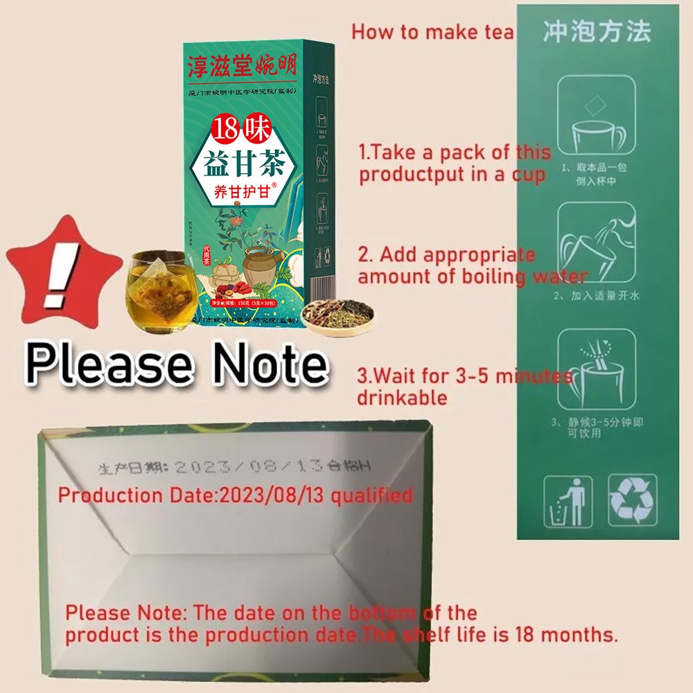 Herbal 18 Flavors Liver Care Tea Liver Protection Health Portable Tea Bag Travel