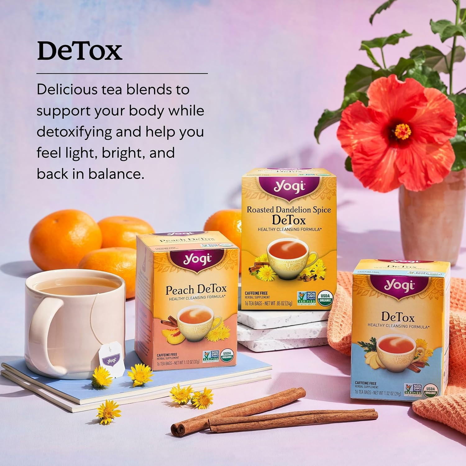 Tea Detox Tea – 16 Tea Bags per Pack (6 Packs) – Organic Detox Tea for Digestive