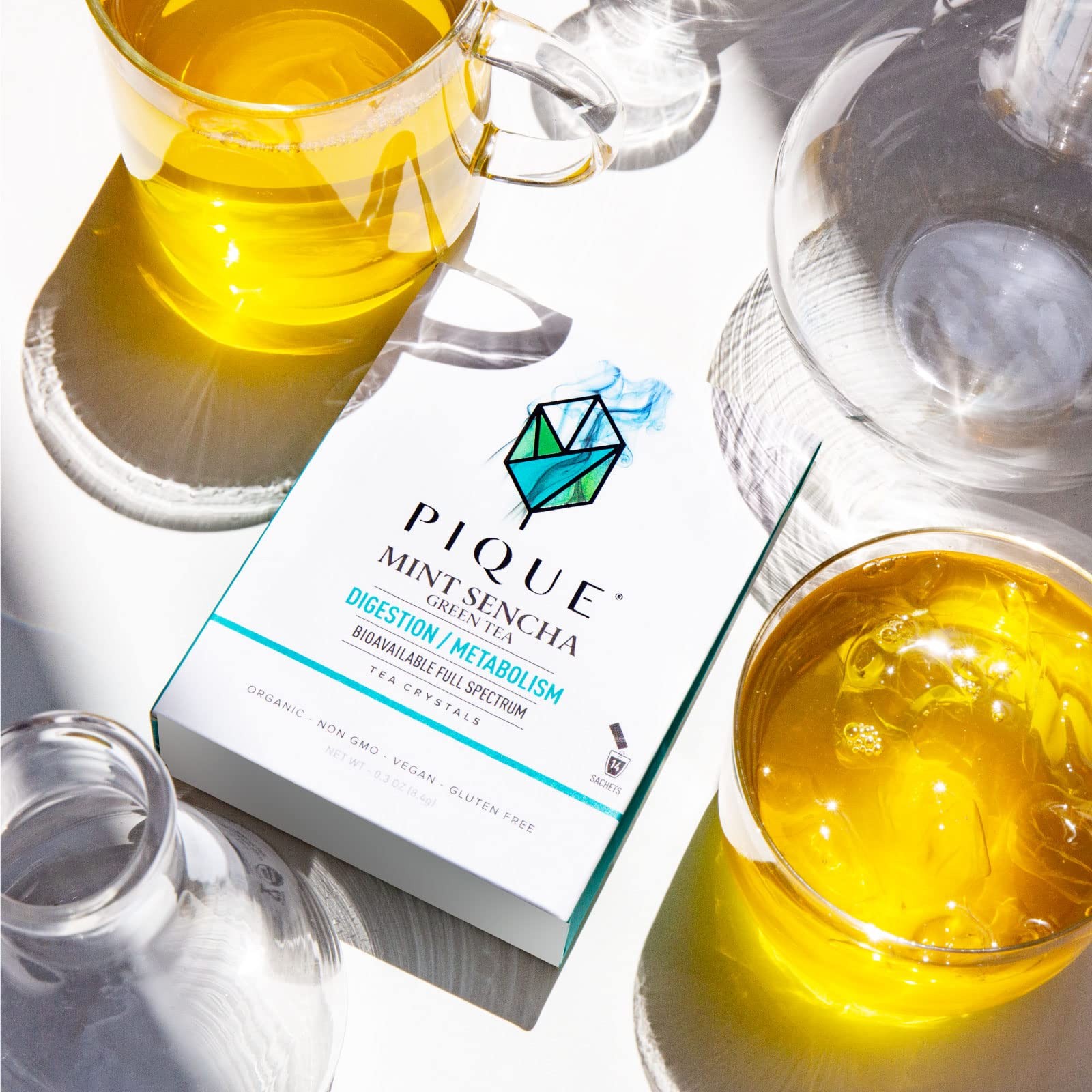 Pique Organic Mint Green Tea Crystals – Support Healthy Digestion, Immunity and