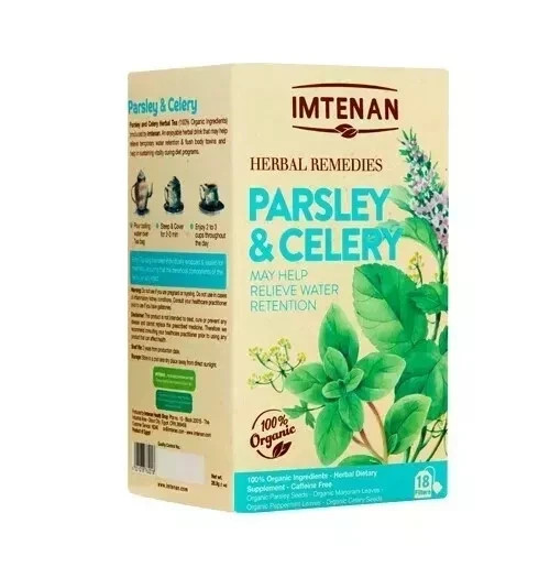 Imtenan Organic Parsley and celery herbal Tea ( 3 Packs X 18 bag )