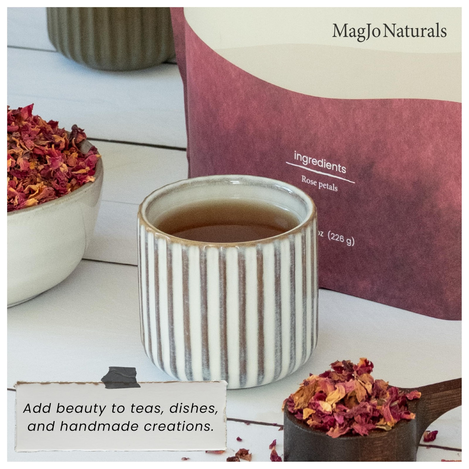Naturals Red Rose Petals, Dried, Culinary Grade A, Harvested from Faiyum Oasi…