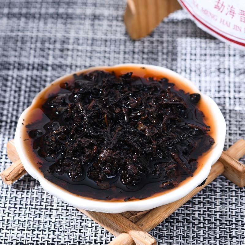 200g Yunnan Pu’er 23-757T Ripe Tea Cake Old Tree Tea Compressed Tea