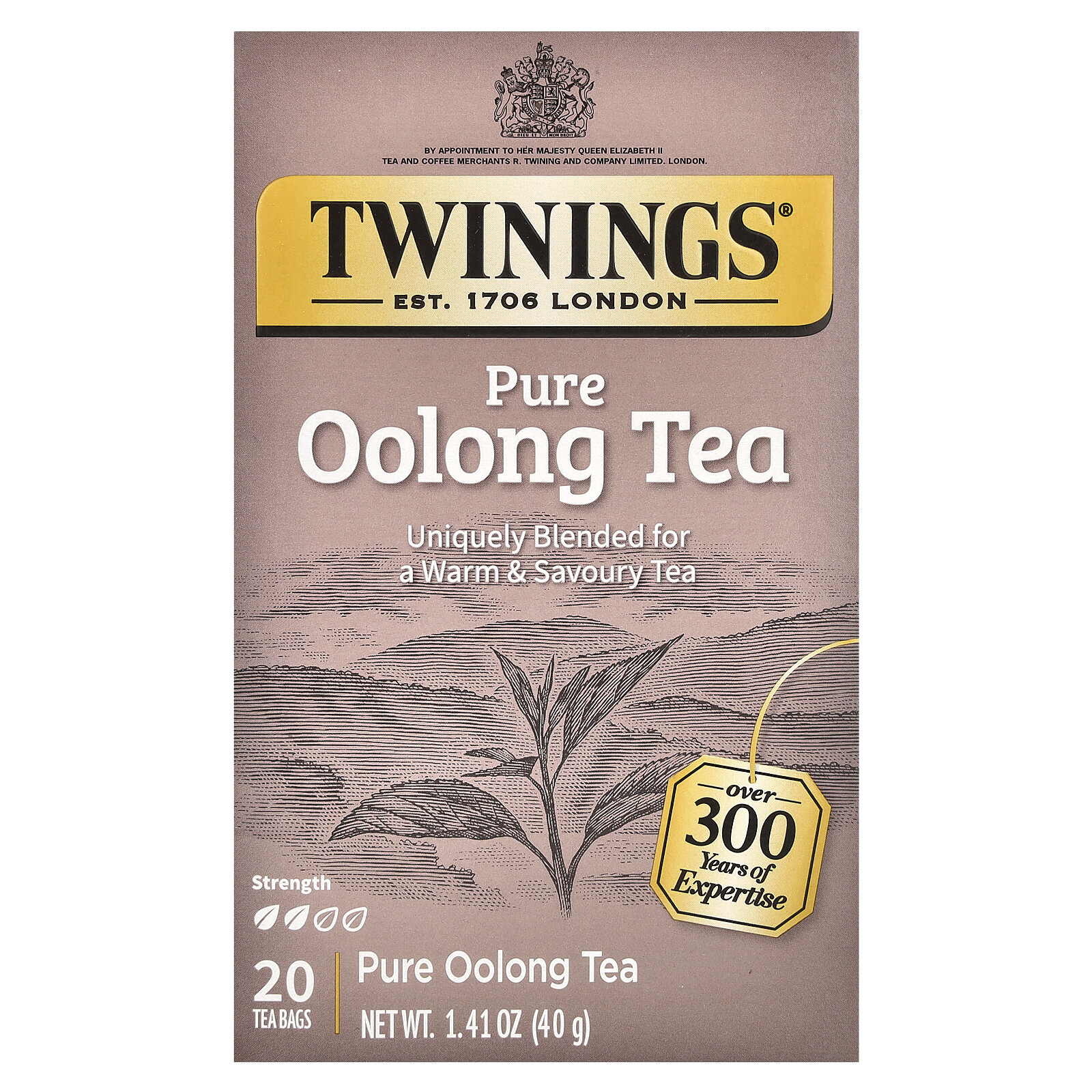 Pure Oolong Tea, 20 Tea Bags, 1.41 oz (40 g)