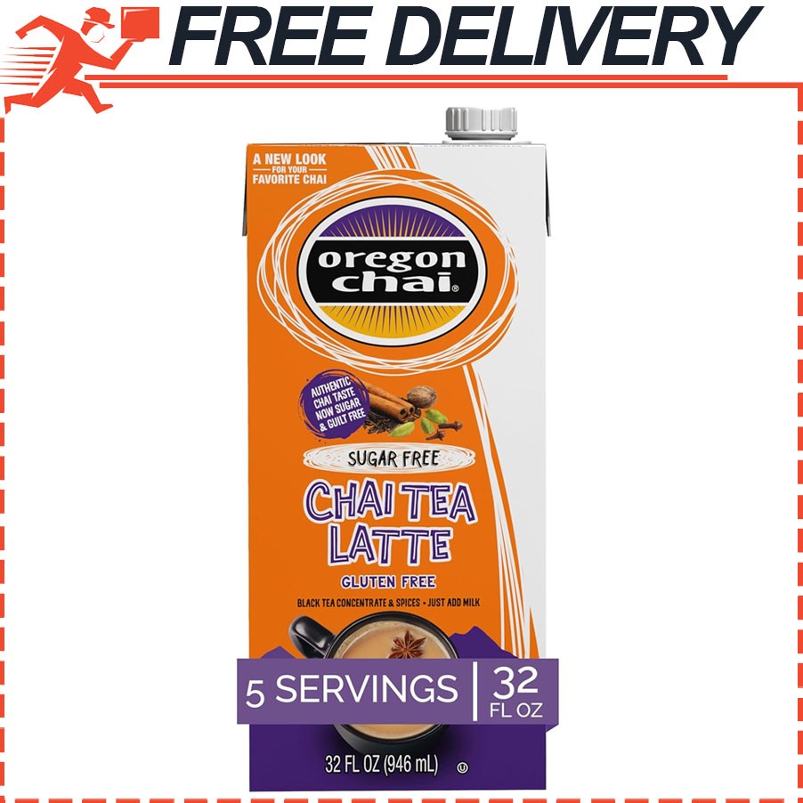 Oregon Chai Sugar Free Chai Concentrate, Gluten Free, 32 Fluid Ounce