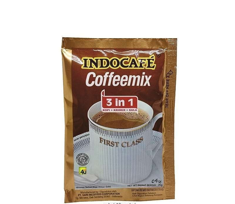 100 SACHETS INDOCAFE 3IN1 FIRST CLASS INSTANT COFFEE MIX